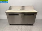 RVS Polar Verrijdbare Saladette Koelwerkbank 2 Deuren 155,5, Ophalen of Verzenden