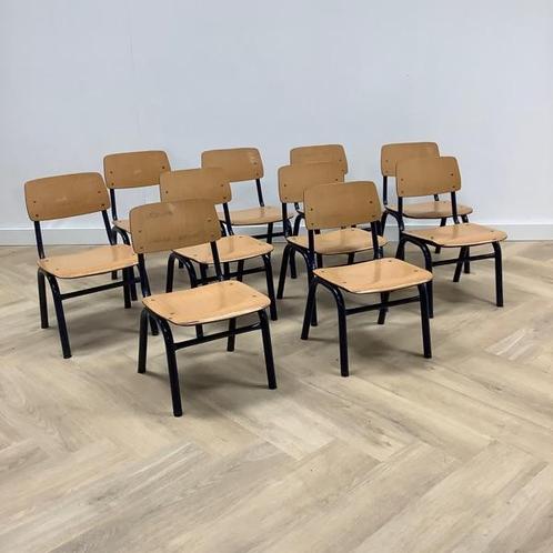 Tweedehands complete school set van Marko 20 stoelen, blauw, Huis en Inrichting, Stoelen, Gebruikt, Eén, Hout