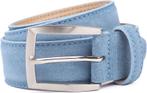 Suitable Riem Suède Leer Blauw maat 95 Heren, Kleding | Heren, Riemen en Ceintuurs, Verzenden, Echt leder, Nieuw, Suitable
