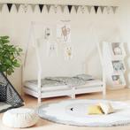 vidaXL Kinderbedframe 70x140 cm massief grenenhout wit, Kinderen en Baby's, Kinderkamer | Bedden, Verzenden, Nieuw