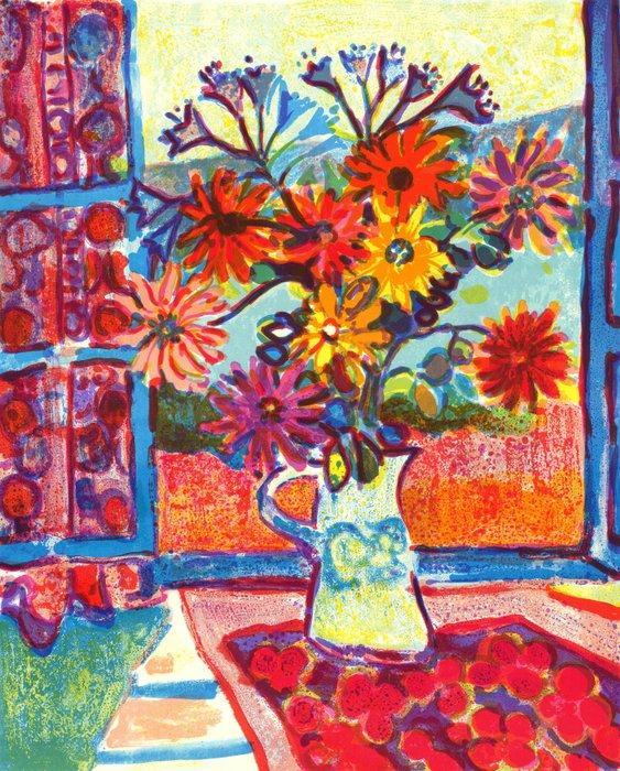 Gérard Vieillevie (1939-1992) - Bouquet champêtre, Antiek en Kunst, Antiek | Overige Antiek