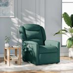vidaXL Fauteuil verstelbaar stof donkergroen, Verzenden, Nieuw