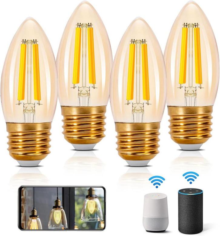 E27 LED lamp - Dimbaar - Filament lamp - 4,5W - 4 stuks - Ai, Huis en Inrichting, Lampen | Losse lampen, Nieuw, Verzenden