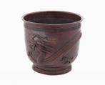 Chinese bronze flower pot Dragon - Pot de fleurs - Bronze, Antiek en Kunst