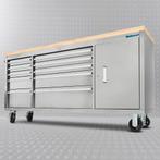Datona Gereedschapswagen en werkbank RVS 10 laden - Datona, Doe-het-zelf en Bouw, Werkbanken, Ophalen of Verzenden, Nieuw
