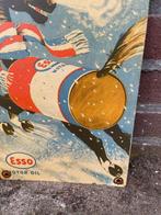 Esso Motor Oil emaille reclamebord – Pegasus paard in winter