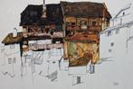 Egon Schiele (1890-1918), (after) - Alte Häuser in Krumau