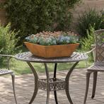 vidaXL Tuin Plantenbak 50 x 50 x 15 cm - Weerbestendig staal, Tuin en Terras, Verzenden, Nieuw