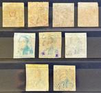 België 1849 - Leopold I, selectie van 9 zegels type, Postzegels en Munten, Gestempeld