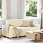 vidaXL Loveseat Sofa Crème 140 cm Corduroy Stof, Verzenden, Nieuw