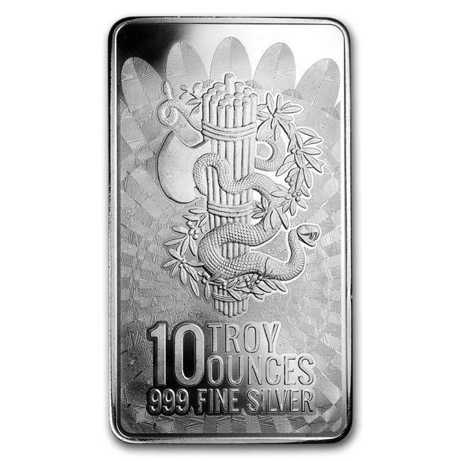 10 troy ounce - Zilver .999 - 10 oz Liberty and Unity 999, Postzegels en Munten, Edelmetalen en Baren