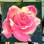 Dorotea Gizzi (XX) - Rosa rosa con gocce dacqua, Antiek en Kunst