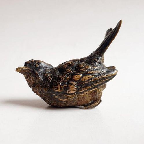 Geschützt - Sculpture, Oiseau - 5.5 cm - Bronze de Vienne, Antiek en Kunst, Antiek | Keramiek en Aardewerk