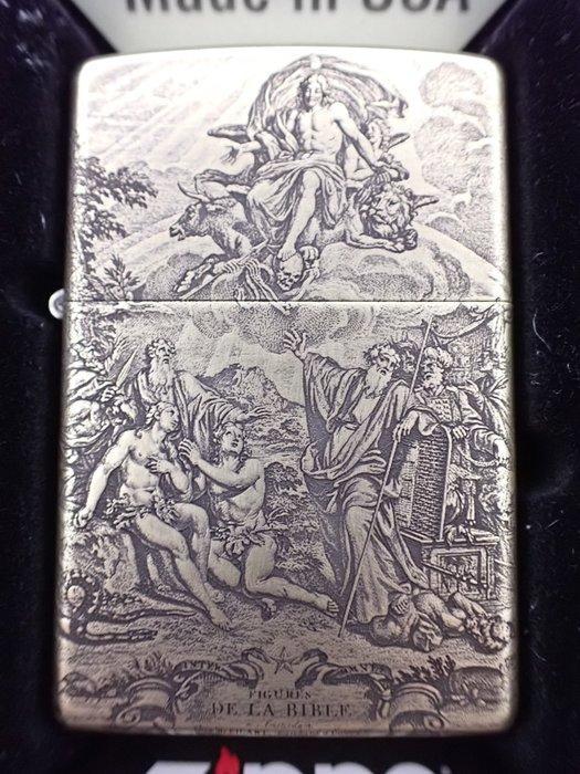 Zippo - Zippo Custom - Figures de la Bible - Zonder, Verzamelen, Rookartikelen, Aanstekers en Luciferdoosjes
