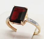 Zonder Minimumprijs - Ring - 14 karaat Geel goud Granaat -, Handtassen en Accessoires, Ringen, Nieuw