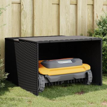 vidaXL Garage voor robotmaaier 86x90x52/57 cm poly rattan, Verzenden
