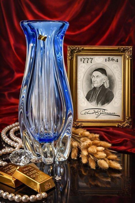 Egermann - Vaas - Kristal - Blue Vase Egermann, Antiek en Kunst, Antiek | Glaswerk en Kristal