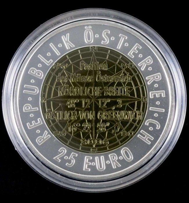 Oostenrijk. 25 Euro 2006 Europ. Satellitennavigation NIOB, Postzegels en Munten, Munten | Europa | Euromunten