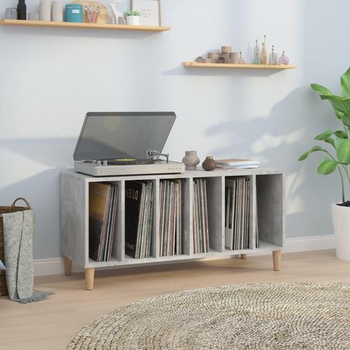 vidaXL Platenkast 100x38x48 cm bewerkt hout betongrijs, Huis en Inrichting, Kasten | Overige, Nieuw, Verzenden