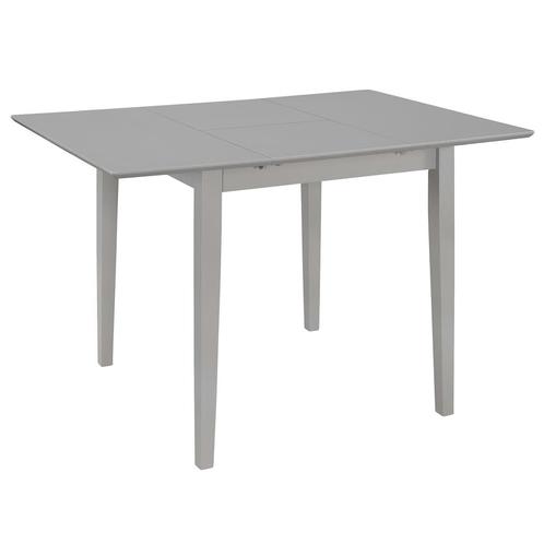 vidaXL Eettafel verlengbaar (80-120)x80x74 cm MDF grijs, Huis en Inrichting, Tafels | Eettafels, Nieuw, Verzenden