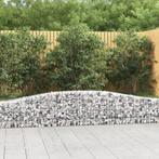 vidaXL Schanskorven 2 st gewelfd 400x30x40/60 cm ijzer, Tuin en Terras, Verzenden, Nieuw