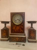 Pendule de cheminée (3) - Bois - 1800-1850, Antiquités & Art, Antiquités | Horloges