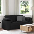 vidaXL Zwarte Loveseat Sofa - 140 cm Stof, Verzenden, Nieuw