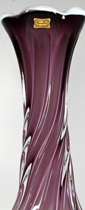 Egermann - Vaas - Kristal - Amethist kristal vaas, Antiek en Kunst, Antiek | Glaswerk en Kristal