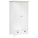 vidaXL Garde-robe à 2 portes Hill Blanc 89x50x170cm Bois, Maison & Meubles, Verzenden, Neuf