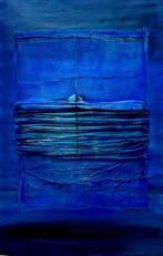 Jane Grieco - Infinite blue sea - Peinture, unique, format, Antiek en Kunst, Kunst | Schilderijen | Modern