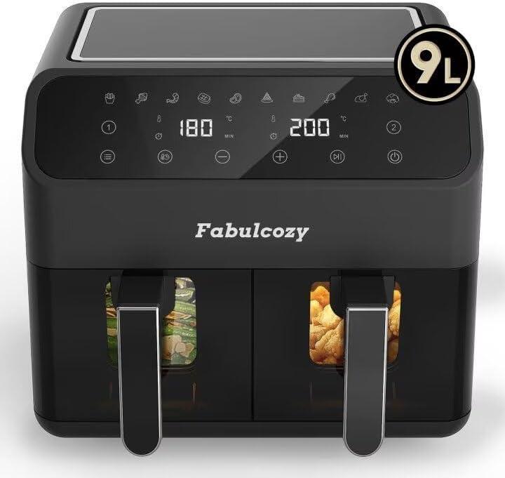 Dubbele Airfryer - XXL - Heteluchtfriteuse - 9L - 2000W - Fa, Electroménager, Friteuses à air, Envoi