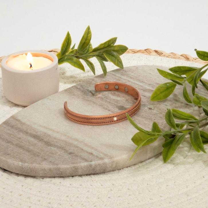 Koperen gezondheids-klemarmband met 6 magneten, Sport en Fitness, Gezondheidsproducten en Wellness, Ophalen of Verzenden