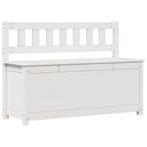 Massief Houten Bankje 110cm | Witte Verf | Retour Deal | 40%, Twee, Verzenden, Wit, Nieuw