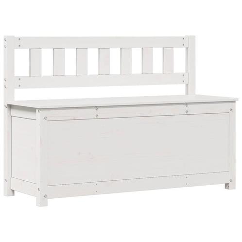 Massief Houten Bankje 110cm | Witte Verf | Retour Deal | 40%, Huis en Inrichting, Stoelen, Wit, Twee, Nieuw, Hout, Verzenden