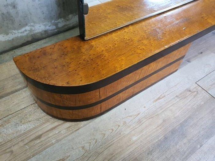 Spiegel- Spiegel in radica Art Decò - Knoesthout, Antiek en Kunst, Kunst | Designobjecten