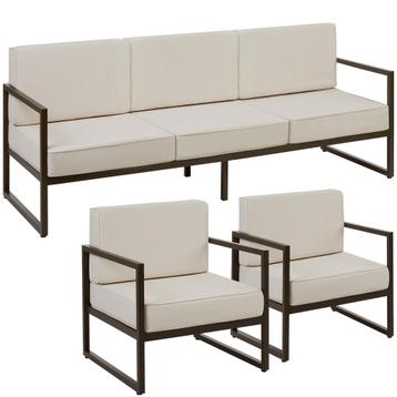 tectake Tuin-loungeset Comosa voor 5 personen, XXL kussens -, Tuin en Terras, Verzenden, Nieuw