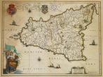 Europa, Kaart - Italië / Sicilië; Blaeu - Sicilia regnum -, Boeken, Atlassen en Landkaarten, Nieuw