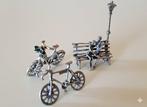 Figurine - Set di 3 Miniature in Argento 800 Passeggiata