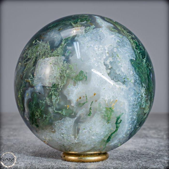 Zeldzaam natuurlijk artistiek mos - Agaat Bol, Brazilië-, Verzamelen, Mineralen en Fossielen