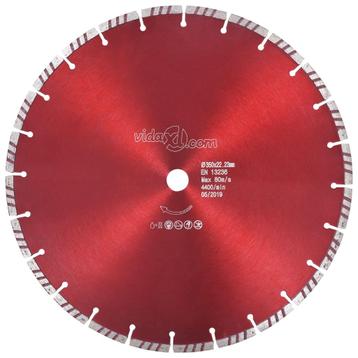 vidaXL Diamantzaagblad met turbo 350 mm staal, Doe-het-zelf en Bouw, Verzenden, Nieuw