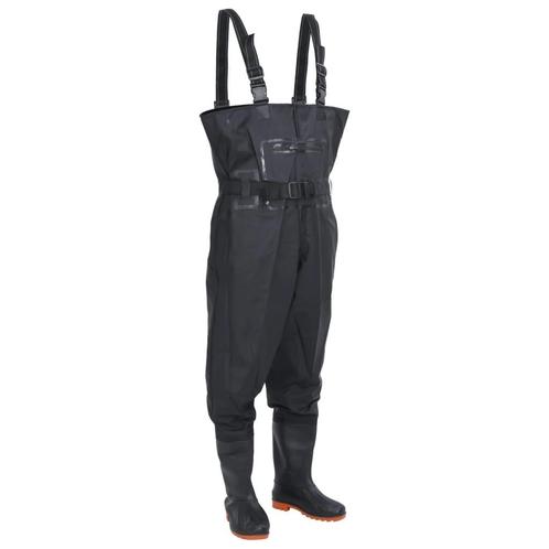 vidaXL Waadpak met laarzen en riem maat 41 zwart, Watersport en Boten, Hengelsport | Algemeen, Nieuw, Verzenden
