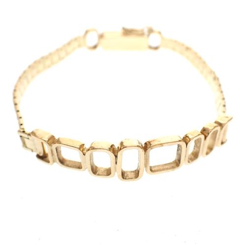 Exclusief; gouden dames schakel armband | 16,5 cm, Handtassen en Accessoires, Armbanden, Overige kleuren, Gebruikt, Goud, Ophalen of Verzenden