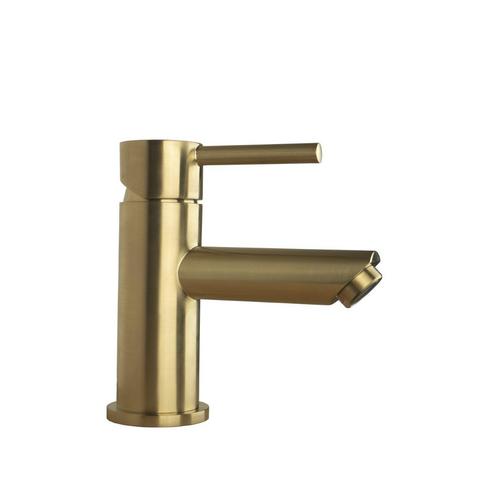 Wastafelkraan BWS | Colorato Ensy | Laag | Geborsteld Goud, Doe-het-zelf en Bouw, Sanitair, Kraan, Nieuw, Ophalen of Verzenden