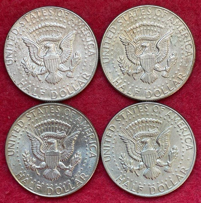 Verenigde Staten. Half Dollar Lote de 4 monedas de 1/2, Postzegels en Munten, Munten | Europa | Niet-Euromunten