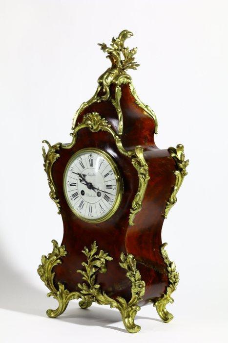 Pendule Louis XV Hout, Brons - 1850-1900 - 55 x 25 cm, Antiquités & Art, Antiquités | Horloges