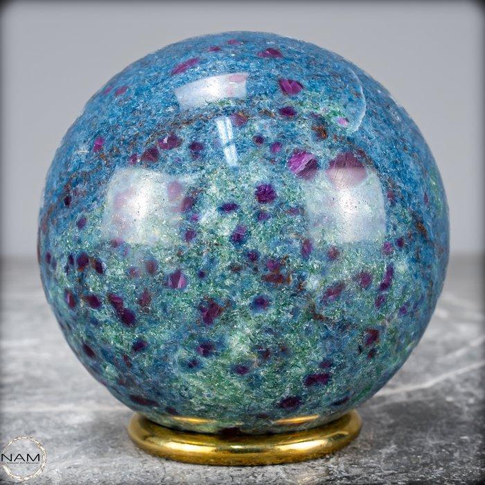 Zeldzame natuurlijke robijnkristal in fuchsite en kyaniet,, Antiek en Kunst, Curiosa en Brocante