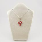 Corail - Argent - Pendentif - fait à la main