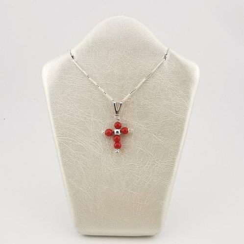 Corail - Argent - Pendentif - fait à la main, Verzamelen, Mineralen en Fossielen