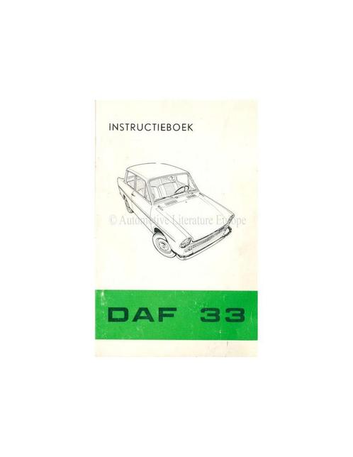 1972 DAF 33 INSTRUCTIEBOEKJE NEDERLANDS, Autos : Divers, Modes d'emploi & Notices d'utilisation