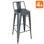 Barkrukken | BISTRO | Staal | Grey | In-/Outdoor |, Verzenden, Nieuw in verpakking